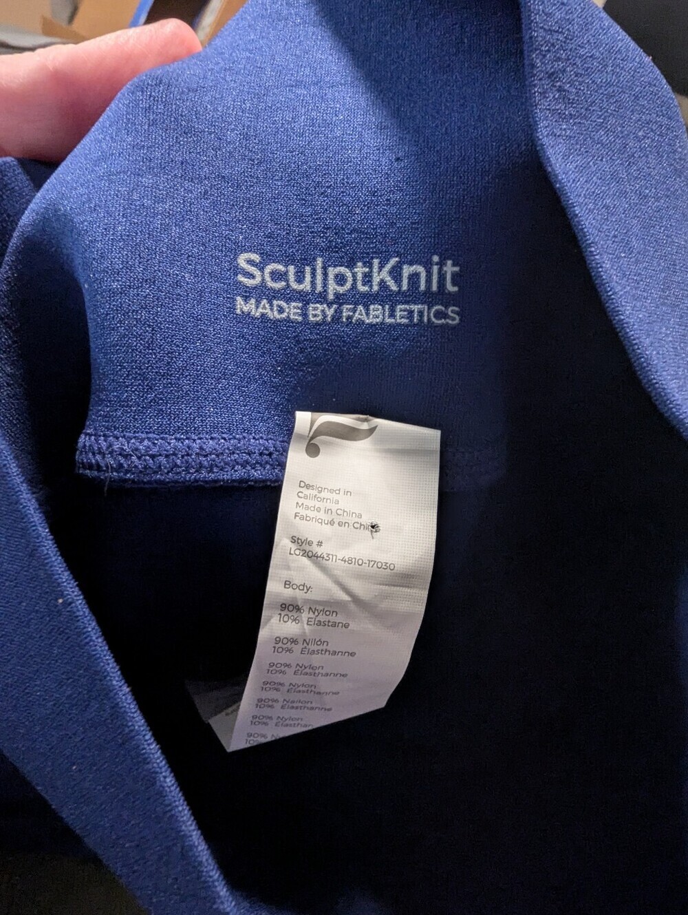 Fabletics ,Sculpknit Navy Seamless High-Rise Laser-Cut Leggings, Size S - Picture 6 of 7